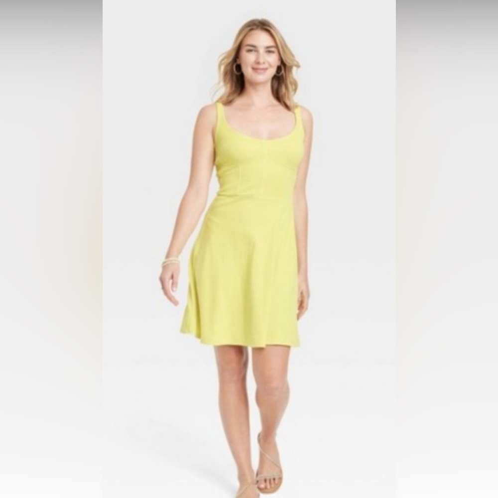 Universal Thread Yellow Sundress Sleeveless Scoop Neck Mini